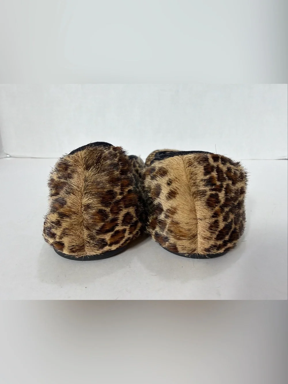 Tory Burch REVA TRAVEL BALLET FLATS Shoes PRINTED HAIR LEOPARD US 6 VGC
